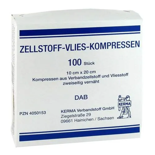 Zellstoff Vlies Kompressen unsteril 10x20 cm, 100 St