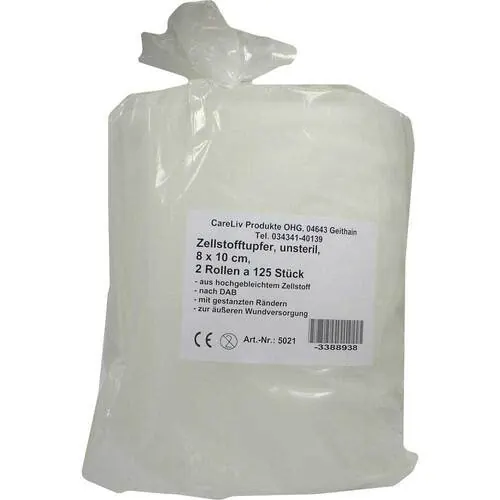 ZELLSTOFFTUPFER 8x10 cm Rolle, 2X125 St