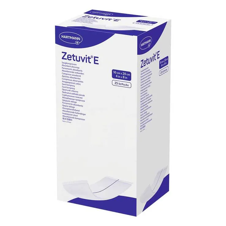 ZETUVIT E Saugkompressen steril 10x20 cm, 25 St