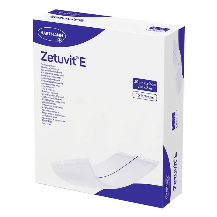 ZETUVIT E Saugkompressen steril 20x20 cm, 15 St
