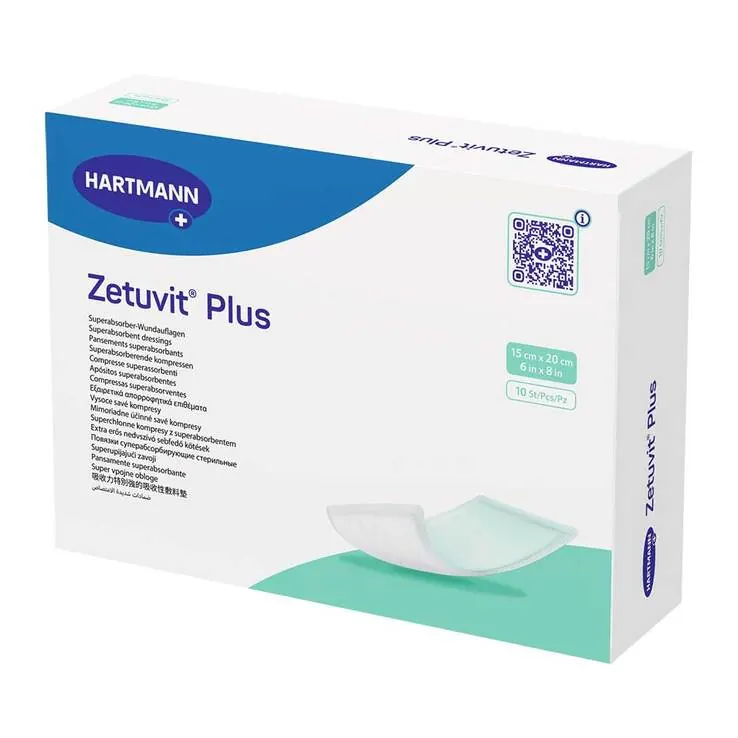 Zetuvit Plus extrastarke Saugkomp.steril 15x20 cm, 10 St