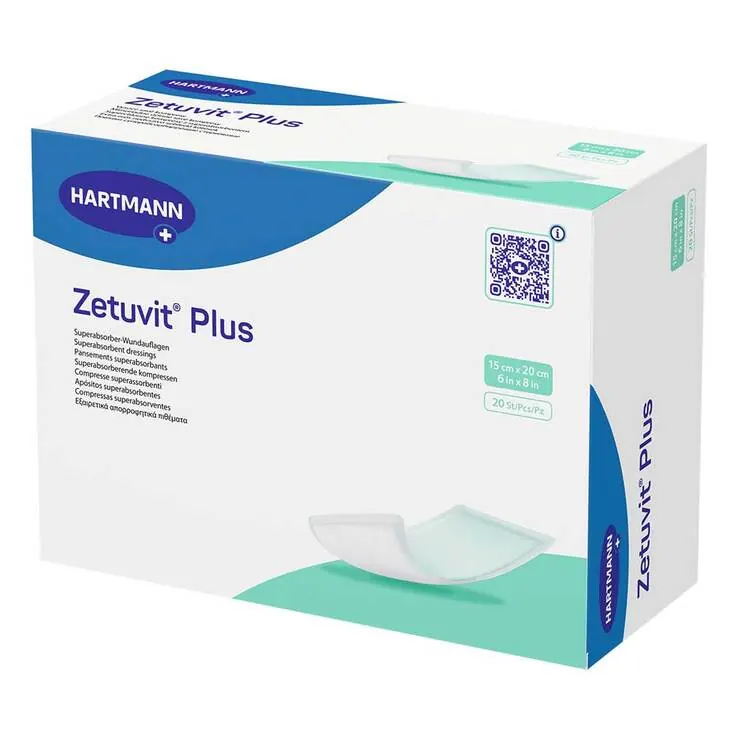 Zetuvit Plus extrastarke Saugkompr.steril 15x20 cm, 20 St