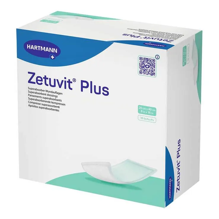Zetuvit Plus extrastarke Saugkompr.steril 20x40 cm, 10 St