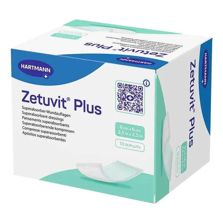 Zetuvit Plus extrastarke Saugkompr.steril 6x6 cm, 10 St