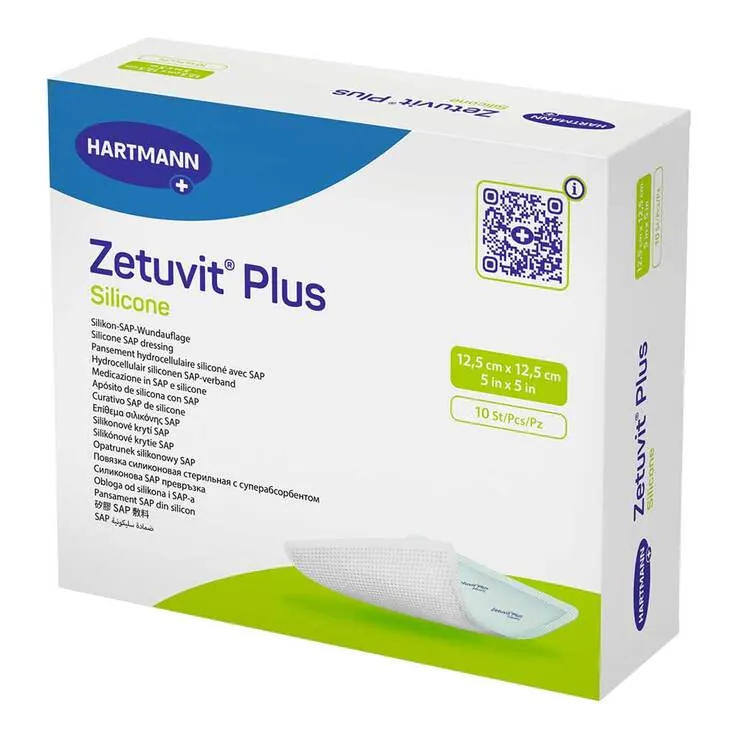 Zetuvit Plus Silicone 12,5x12,5 cm, 10 St