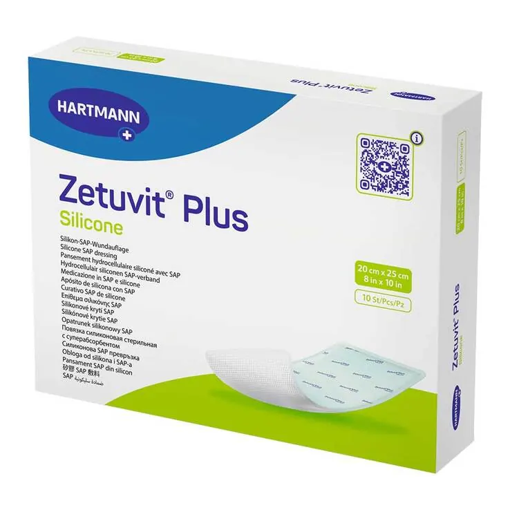 Zetuvit Plus Silicone 20x25 cm steril, 10 St