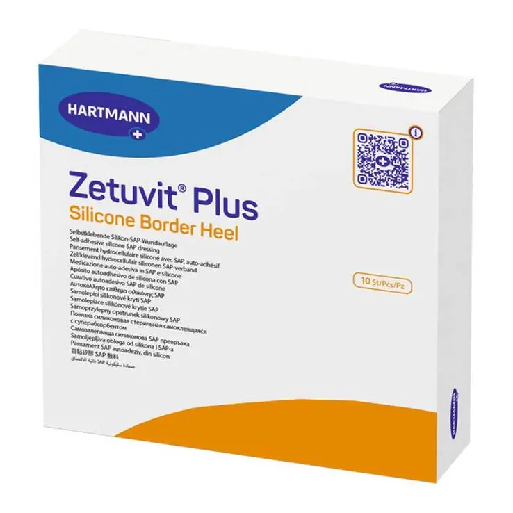Zetuvit Plus Silicone Border Heel 25x25 cm, 10 St