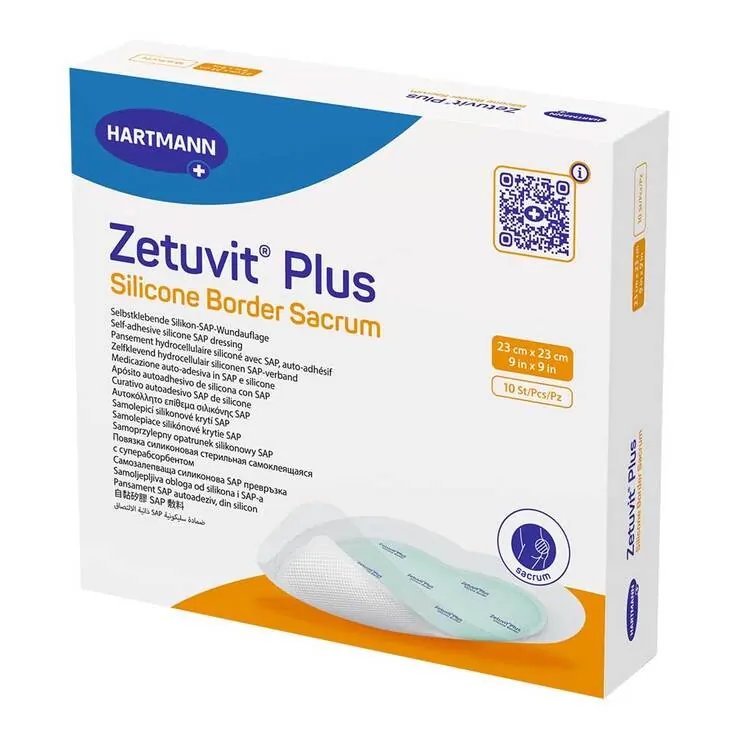 Zetuvit Plus Silicone Border Sacrum 23x23 cm, 10 St