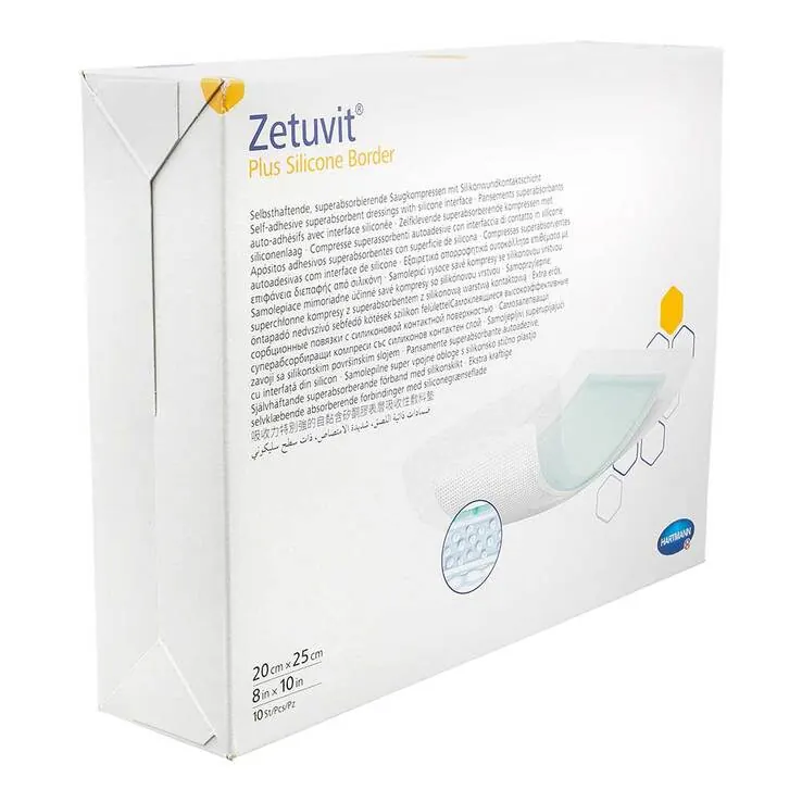 Zetuvit Plus Silicone Border steril 20x25 cm, 10 St