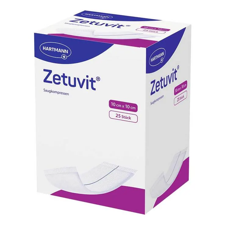 Zetuvit Saugkompresse steril 10x10 cm, 25 St