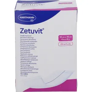 ZETUVITSaugkompressensteril10x10cm25St