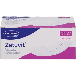 ZETUVITSaugkompressenunsteril10x10cm30St