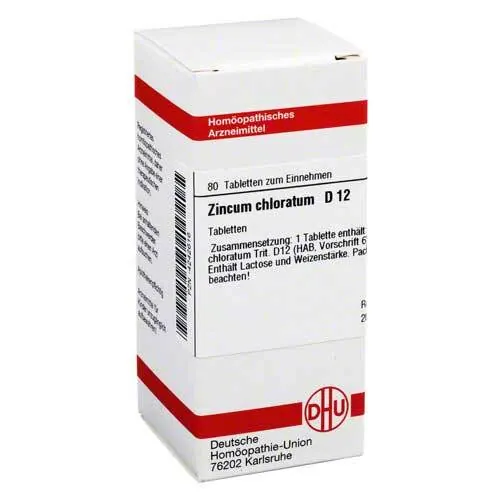 ZINCUM CHLORATUM D 12 Tabletten, 80 St