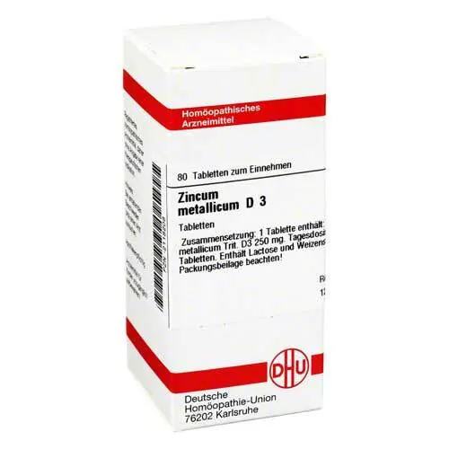 ZINCUM METALLICUM D 3 Tabletten, 80 St