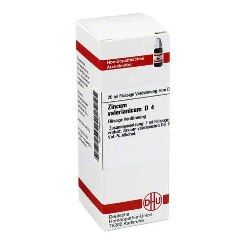 ZINCUM VALERIANICUM D 4 Dilution, 20 ml