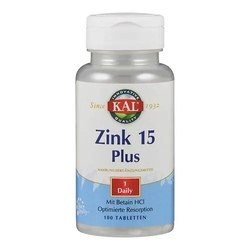 Zink 15 Plus Kal Tabletten, 100 St