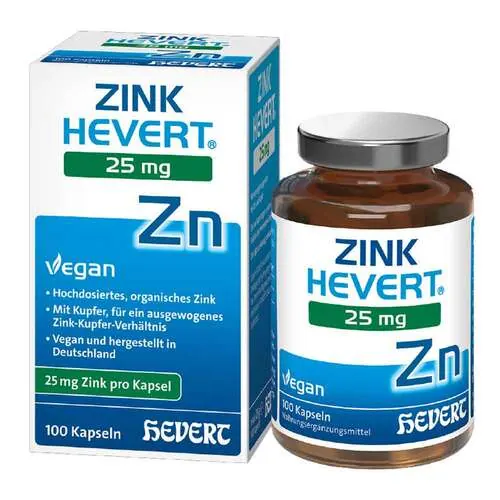 Zink Hevert 25 mg Kapseln, 100 St