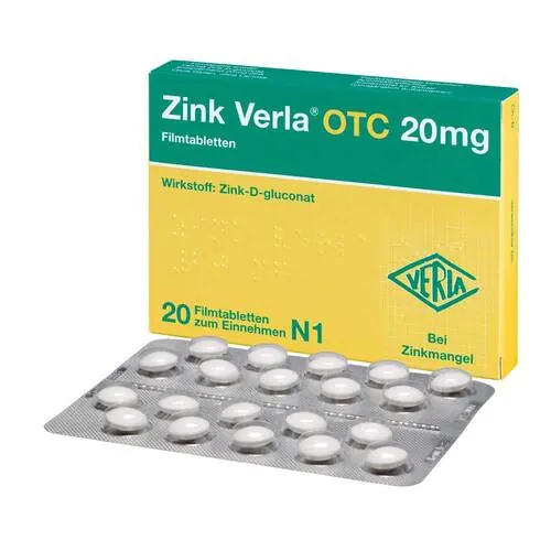 Zink Verla Otc 20 mg Filmtabletten, 20 St