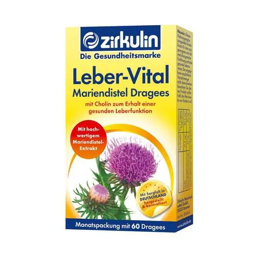 ZIRKULIN Leber-Vital Mariendistel Dragees, 60 St
